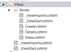 Files in Views folder after adding second view start file in .NET Core MVC application