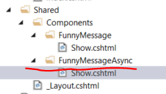 Register a shared asynchronous view component view in .NET Core project